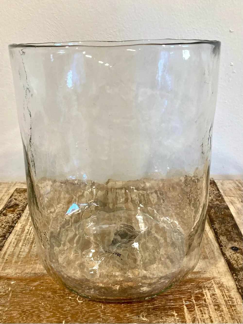Wabisabi Clear Glass Hurricane Candle Holder or Vase New